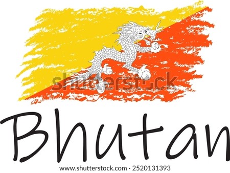 Bhutan flag logo and vector icon.