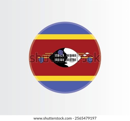 Swaziland country flag concept with grunge design suitable for a logo icon design	
