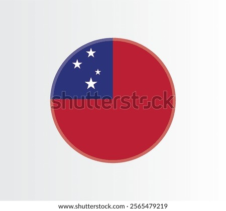 Samoa country flag concept with grunge design suitable for a logo icon design	
