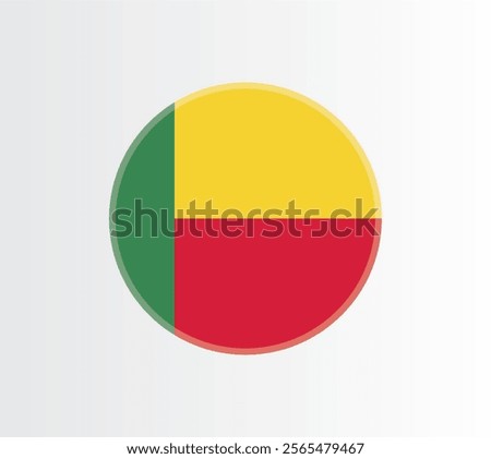 Benin country flag concept with grunge design suitable for a logo icon design	