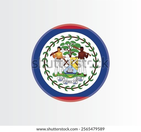 Belize country flag concept with grunge design suitable for a logo icon design	