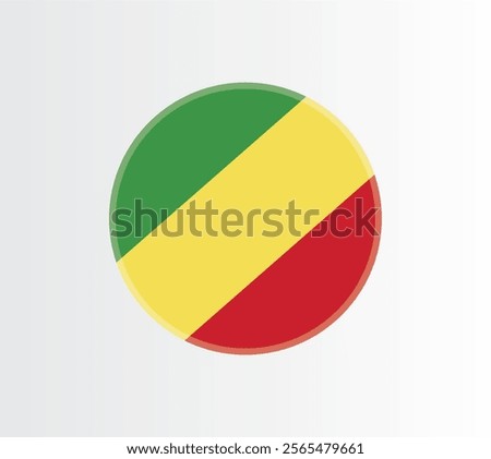 Democratic Republic Of The Congo country flag concept with grunge design suitable for a logo icon design	