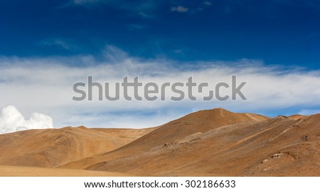 Desert in Tibet plateau