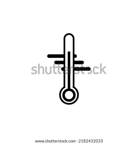 Temperature icon Vector Outline. ilustration 