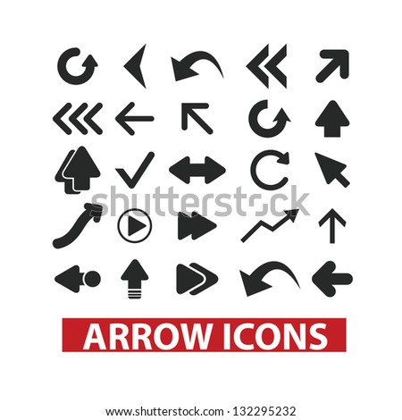 big arrow icons set, vector