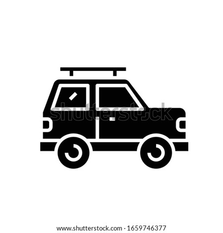 Off roader black icon, concept illustration, vector flat symbol, glyph sign.