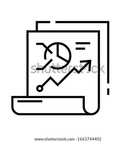 Report prospects line icon, concept sign, outline vector illustration, linear symbol.