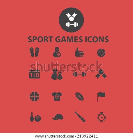sport gym isolated icons, signs, symbols, illustrations, silhouettes, vectors set