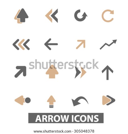 arrow, direction flat icons, signs, illustration concept, vector