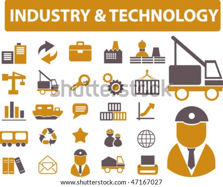 industry & technology signs. vector