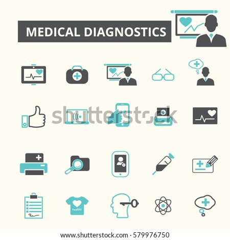 medical diagnostics icons
