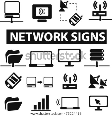 network icons, vector