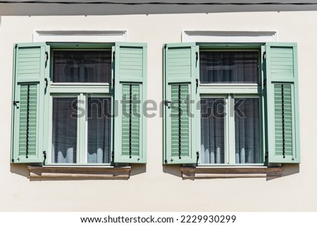 Similar – Image, Stock Photo Old, green shutters made of wood