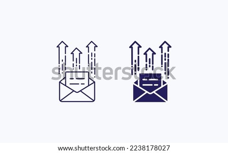 Bulk mail send Vector illustration icon