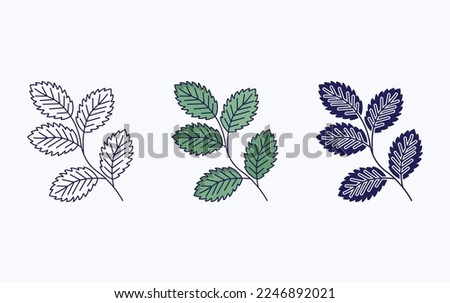 Mint icon ,Herbs vector illustration