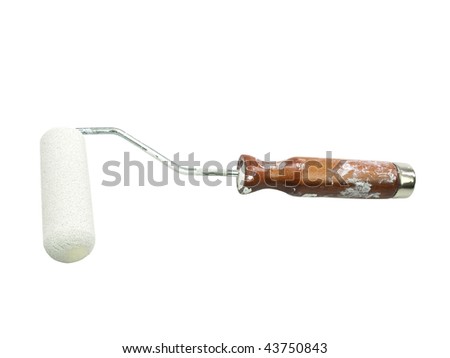 Paint roll isolated on white background