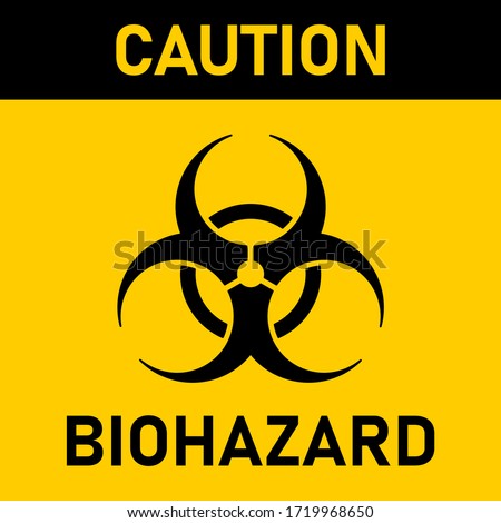 Caution Biological Hazard or Biohazard Sign Symbol. Vector Image.