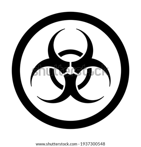 Biological Hazard or Biohazard Icon. Vector Image.