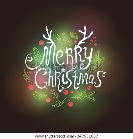 Christmas Badge, Logo, Labels, Typography Stock Vector Illustration 349531037 : Shutterstock