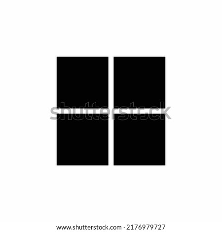 cubes black colour windows shape icon vector template