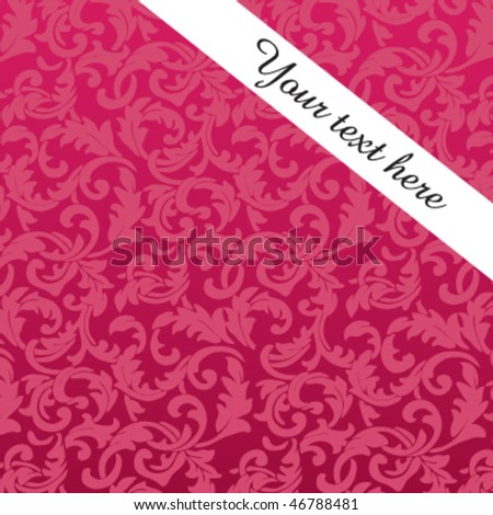 Stylish, pink, baroque card Foto stock © 
