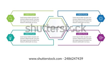 Vector infographic design template with 4 options or steps