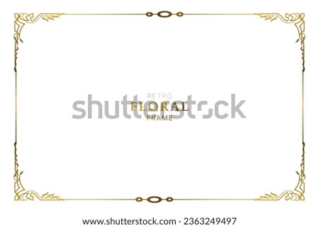 vector luxurious retro border for invitation cards