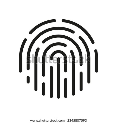 Fingerprint Line Icon. Unique Finger Print ID, Human Biometric Identity Linear Pictogram. Thumbprint Outline Sign. Criminal Identification Symbol. Editable Stroke. Isolated Vector Illustration.