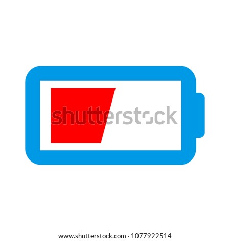 vector Battery low charging - power Battery illustration, electricity symbol - energy sign