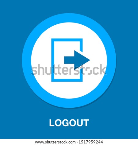 vector logout icon - exit sign or register logout button - Sign out