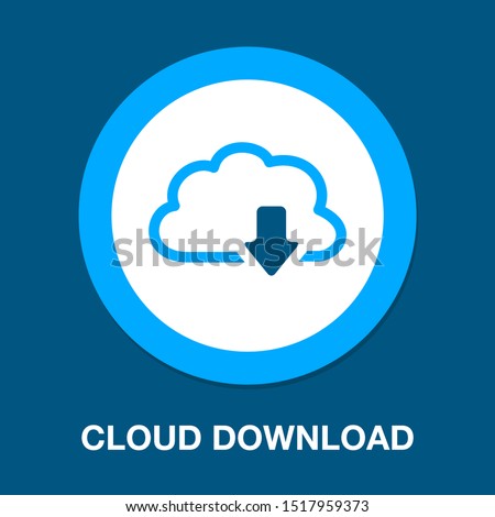 download icon - cloud Download icon - computer communication concept