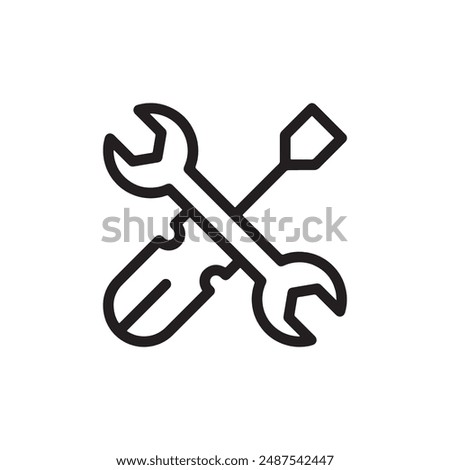 Troubleshoot icon vector art design