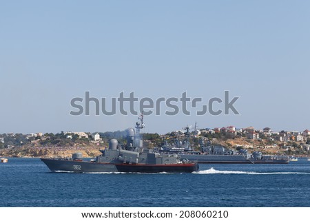 SEVASTOPOL RUSSIA - JULY 28: Day of the Navy on july 28, 2014 in Sevastopol, Crimea, Russia.