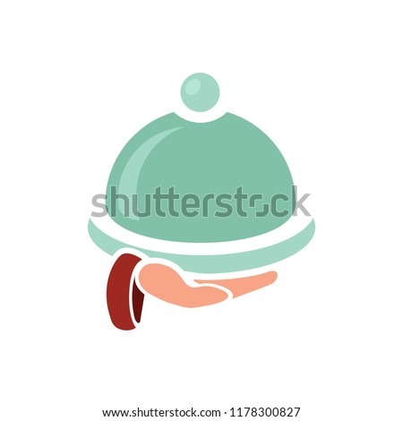 food dome - catering icon, food serving, restaurant vector waiter service - dining cover