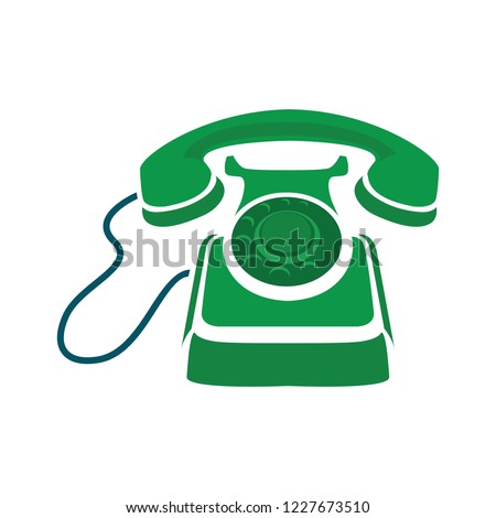 old phone icon in trendy flat style isolated on white background. old Telephone symbol for your design, logo, UI. Vector illustration