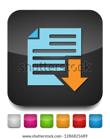 Vector Download file icon - file document symbol - illustration