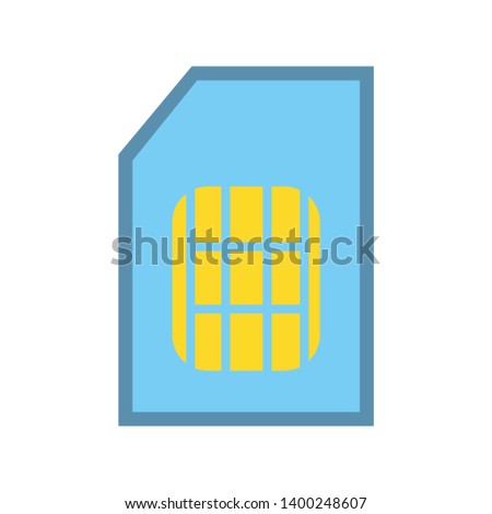 Sim card icon vector, filled flat sign, solid colorful Sim card pictogram isolated on white. Symbol, logo illustration. Pixel perfect