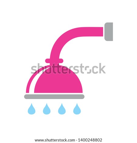 Shower with water drops vector icon. filled flat sign for mobile concept and web design. Showerhead simple solid icon. Symbol, logo illustration. Pixel perfect vector graphics