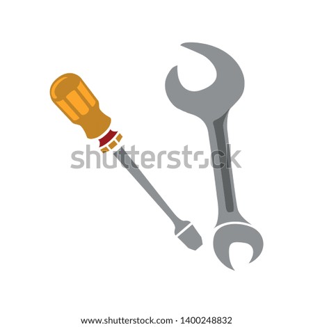 Wrench and screwdriver vector icon. filled flat sign for mobile concept and web design. Manual setting tool glyph icon. Symbol, logo illustration. Pixel perfect vector graphics