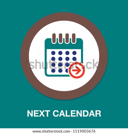 calendar next day icon, vector calendar icon, event symbol