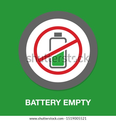 vector battery, battery empty icon, power energy illustration