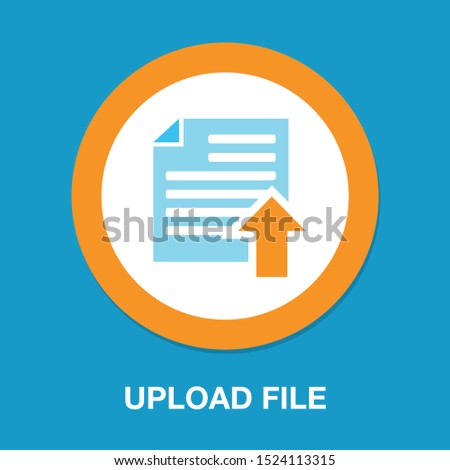 Vector Upload file icon - file document symbol - illustration