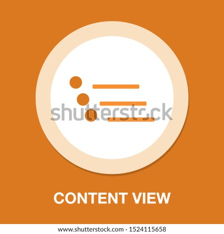 Vector Content view options - list Icon