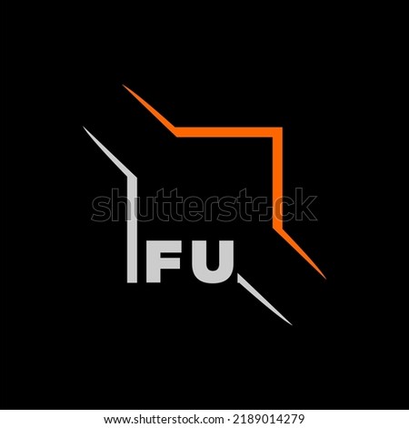 FU initial monogram technologi logo with square style design Stock foto © 