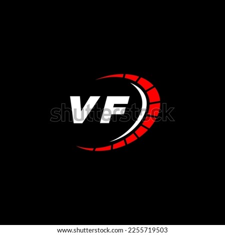VF initial monogram for automotive logo with speed image design vector