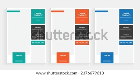 Business brochure cover page layout, one-sided flier marketing template, annual report, booklet, and graphic vector design