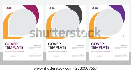Corporate editable brochure design, Company flier cover design, Booklet front cover design template