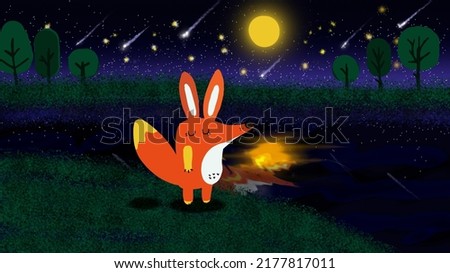 Charming fairy tale hand drawn picture book Stockfoto © 