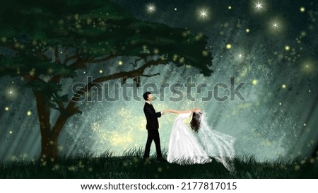 Charming fairy tale hand drawn picture book Stockfoto © 