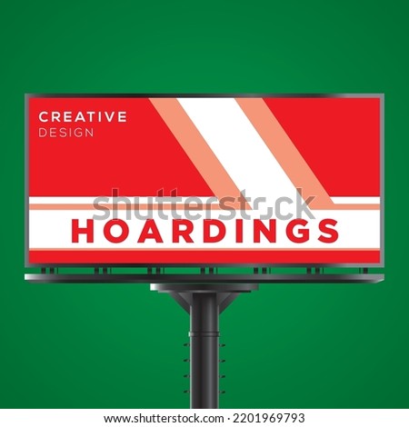 Simple commercial hoarding creative template 